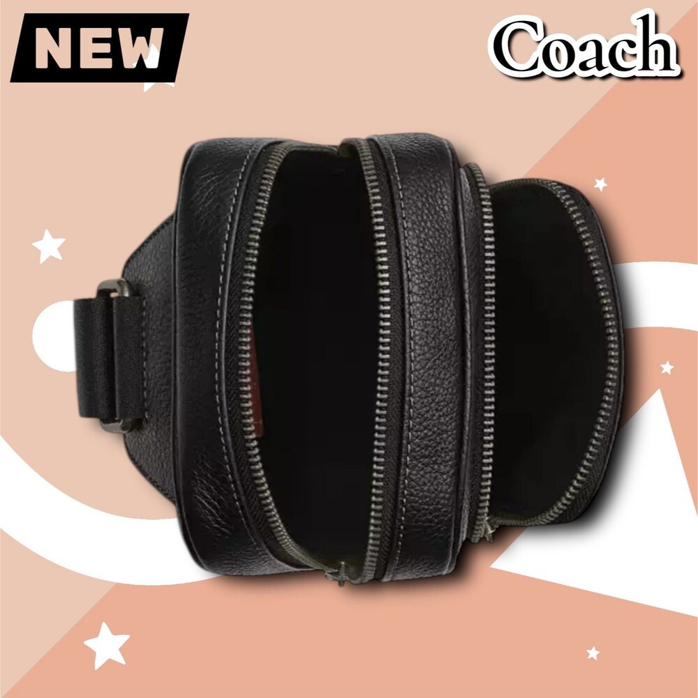 🔴New Coach Racer Sling Pack with Lightning Bolt Print – Gunmetal/Black Multi - Picture 3 of 5